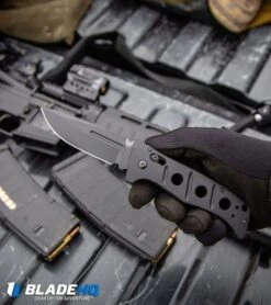 Benchmade 2750 Adamas Automatic Knife W/ Black Handle (3.82" Black) 2750BK -Benchmade Benchmade 2750 Adamas Automatic Knife w Black Handle Black 2750BK BHQ19208 kp tactical in hand web