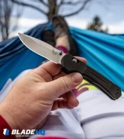 Benchmade 427 Mini Vallation AXIS-Assist Knife Black (3.2" Satin) -Benchmade Benchmade 427 Mini Vallation AXIS Assist Knife Black Satin BHQ 97770 kp hammock web