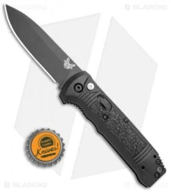 Benchmade 4400BK Casbah Automatic Knife Black Grivory (3.4" Black) -Benchmade Benchmade 4400 Casbah Black Grivory Black 4400BK BHQ 51630 jr bottlecap 2