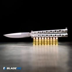 Benchmade 62 Balisong Butterfly Knife Stainless Steel (4.25" Satin) 7 Benchmade 62 Balisong Butterfly Knife Stainless Steel (4.25" Satin) -Benchmade Benchmade 62 Balisong Butterfly Knife Stainless Steel BHQ11144 kp steel bullets instagram