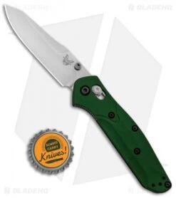 Benchmade 945 Mini Osborne AXIS Lock Knife Green (2.9" Satin) 9 Benchmade 945 Mini Osborne AXIS Lock Knife Green (2.9" Satin) -Benchmade Benchmade 945 Mini Osborne AXIS Lock Green Satin BHQ 118558 jr bottlecap