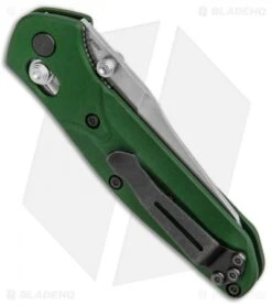 Benchmade 945 Mini Osborne AXIS Lock Knife Green (2.9" Satin) 8 Benchmade 945 Mini Osborne AXIS Lock Knife Green (2.9" Satin) -Benchmade Benchmade 945 Mini Osborne AXIS Lock Green Satin BHQ 118558 jr side