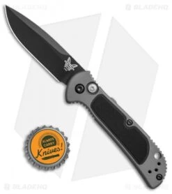 Benchmade 9750BK Mini Coalition Automatic Knife Gray Al/Black G-10 (2.9" Black) -Benchmade Benchmade 9750BK Mini Coalition gray al black G10 black BHQ 75519 jr bottlecap
