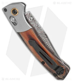 Benchmade Artist Series Mini Crooked River Elk AXIS Lock Knife (3.4" SW S30V) -Benchmade Benchmade ARtist Series Mini Crooked River Knife Bull Elk BHQ 174396 jr side