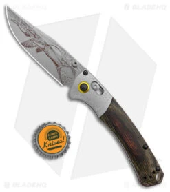 Benchmade LE Artist Series Mini Crooked River Duck AXIS Lock Knife (3.4" SW) -Benchmade Benchmade ARtist Series Mini Crooked River Knife Mallard Duck BHQ 174398 jr bottlecap