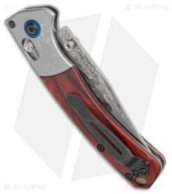 Benchmade Artist Series Mini Crooked River Pheasant AXIS Lock Knife (3.4" SW) -Benchmade Benchmade ARtist Series Mini Crooked River Knife Ringneck Pheasant BHQ 174399 jr side