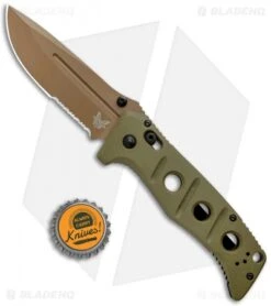 Benchmade Adamas AXIS Lock Knife Olive G-10 (3.8" FE Serr) 275SFE-2 -Benchmade Benchmade Adamas AXIS Lock Olive G 10 FE Serr 275SFE 2 BHQ 118563 jr bottlecap