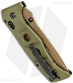 Benchmade Adamas AXIS Lock Knife Olive G-10 (3.8" FE Serr) 275SFE-2 -Benchmade Benchmade Adamas AXIS Lock Olive G 10 FE Serr 275SFE 2 BHQ 118563 jr side