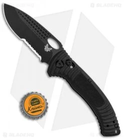 Benchmade Aileron AXIS Lock Knife Black G-10 (3.45" Black Serr) 737SBK -Benchmade Benchmade Aileron AXIS Lock Black G 10 Black Serr 737SBK BHQ 88739 jr bottlecap