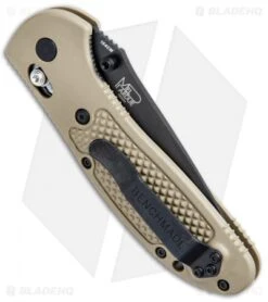 Benchmade American Sniper Griptilian AXIS Lock Knife Sand (3.45" Black) -Benchmade Benchmade American Sniper Griptilian AXIS Lock Sand Black 551BKSN AS BHQ 75450 jr side