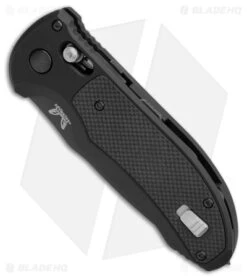 Benchmade Triage Automatic Knife Black (3.35" Black Serr) 9160SBK -Benchmade Benchmade Auto Triage Auto Black Black Serr BHQ 20033 jr spine