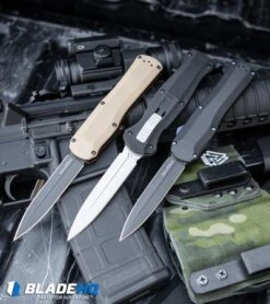 Benchmade Autocrat D/A OTF Automatic Knife Tan G-10 (3.71" Black) 3400BK-2 -Benchmade Benchmade Autocrat D A OTF Automatic Knife OD Green G 10 Black 3400BK 2 BHQ 104904 kp guns web 2