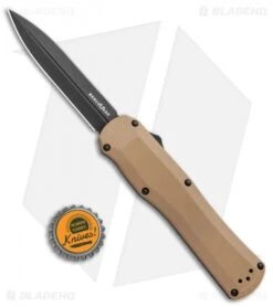 Benchmade Autocrat D/A OTF Automatic Knife Tan G-10 (3.71" Black) 3400BK-2 -Benchmade Benchmade Autocrat DA OTF Auto Brown G 10 Black 3400BK 1 BHQ 104902 jr bottlecap