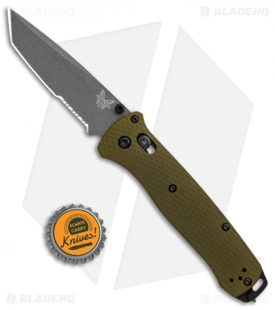 Benchmade Bailout AXIS Lock Knife Green Aluminum (3.4" Gray Serr) 537SGY-1 6 Benchmade Bailout AXIS Lock Knife Green Aluminum (3.4" Gray Serr) 537SGY-1 - Image 4