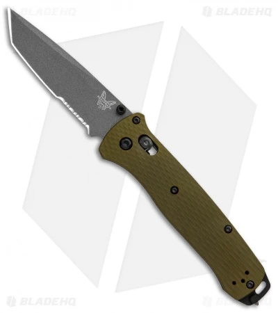 Benchmade Bailout AXIS Lock Knife Green Aluminum (3.4" Gray Serr) 537SGY-1 3 Benchmade Bailout AXIS Lock Knife Green Aluminum (3.4" Gray Serr) 537SGY-1