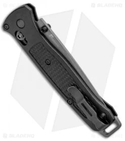 Benchmade Bailout AXIS Lock Knife Black Grivory (3.38" Gray Serr) 537SGY -Benchmade Benchmade Bailout AXIS Lock Black Grivory Gray Serr 537SGY BHQ 96361 jr side