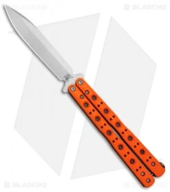 Benchmade 24 Benchmade 51 Morpho Balisong Butterfly Knife Orange G-10 (4.25" SW) 51-1801