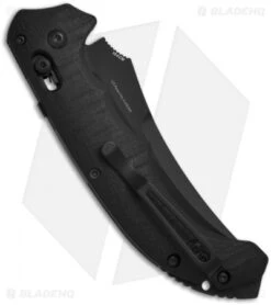 Benchmade Bedlam Automatic Axis Knife (4" Black Serr) 8600SBK -Benchmade Benchmade Bedlam Axis Black Serr BHQ 4869 jr side