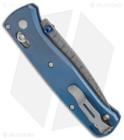 Benchmade Bugout AXIS Lock Knife Blue Titanium (3.2" Damasteel) 535-2204 -Benchmade Benchmade Bugout AXIS Lock Blue Ti Damasteel BHQ 175025 jr side