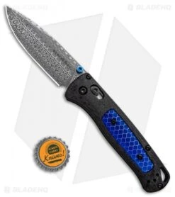 Benchmade 535-191 Bugout Gold Class AXIS Lock Knife Ghost CF (3.2" Damasteel) -Benchmade Benchmade Bugout Gold Class Axis Lock Knife Ghost CF Damascus 535 191 NS.Bottlecap