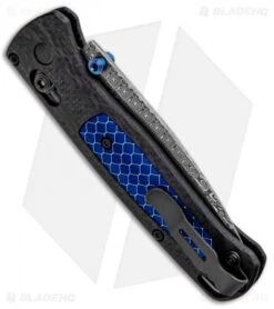 Benchmade 535-191 Bugout Gold Class AXIS Lock Knife Ghost CF (3.2" Damasteel) -Benchmade Benchmade Bugout Gold Class Axis Lock Knife Ghost CF Damascus 535 191 NS.Side