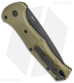 Benchmade Claymore Automatic Knife OD Green Grivory (3.6" Black) 9070BK-1 -Benchmade Benchmade Claymore Auto OD Green Grivory Black 9070BK 1 BHQ 137240 jr side