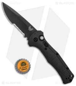 Benchmade Claymore Automatic Knife Black Grivory (3.6" Black Serr) 9070SBK -Benchmade Benchmade Claymore Auto Ranger Black Grivory Black Serr 9070SBK 1 BHQ 118570 jr bottlecap