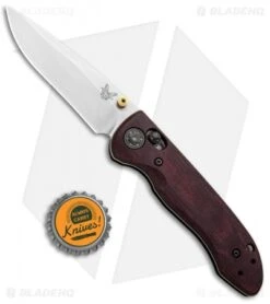 Benchmade Foray Limited Ed. AXIS Lock Knife Red Micarta (3.24" Satin ) 698-1901 -Benchmade Benchmade Foray Limited Edition Ed AXIS Lock Red Micarta Satin 698 1901 BHQ 97136 jr bottlecap