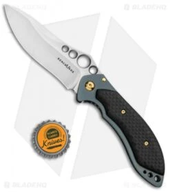 Benchmade 890-111 Torrrent Knife Gold Class Spring Assist (3.6" Satin) -Benchmade Benchmade Gold Class Mini Skirmish FL Ti CF Satin 635 82 BHQ 89957 jr bottlecap