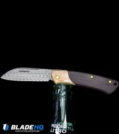 Benchmade Gold Class Proper Slip Joint Knife Black/Burgundy Micarta (2.8 Dama) -Benchmade Benchmade Gold Class Proper Slip Joint Knife Black Burgundy Micarta Dama BHQ 107745 kp bottle open web