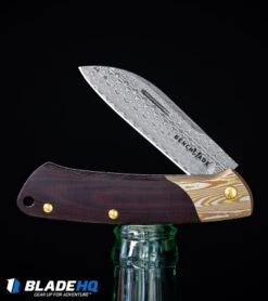 Benchmade Gold Class Proper Slip Joint Knife Black/Burgundy Micarta (2.8 Dama) -Benchmade Benchmade Gold Class Proper Slip Joint Knife Black Burgundy Micarta Dama BHQ 107745 kp bottle web