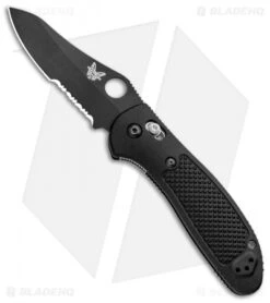 Benchmade Griptilian AXIS Lock Knife Black (3.45" Black Serr) 550SBK-S30V
