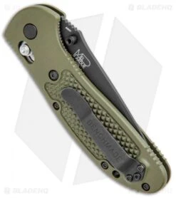Benchmade Griptilian AXIS Lock Knife Olive Drab (3.45" Black Serr) 551SBKOD-S30V -Benchmade Benchmade Griptilian AXIS Lock Olive Drab Black Serr 551SBKOD S30V BHQ 3335 jr side