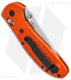 Benchmade Griptilian AXIS Lock Knife Orange (3.45" Satin) 551-ORG-S30V -Benchmade Benchmade Griptilian AXIS Lock Orange Satin 551 ORG S30V BHQ 3561 jr side