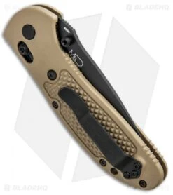 Benchmade Griptilian AXIS Lock Knife Sand (3.45" Black Serr) 551SBKSN-S30V -Benchmade Benchmade Griptilian AXIS Lock Sand Black Serr 551SBKSN S30V BHQ 3334 jr side