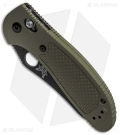 Benchmade Griptilian AXIS Lock Knife Olive Drab (3.45" Black Serr S30V) 550SBKOD -Benchmade Benchmade Griptilian Axis Lock Olive Drab Black Serr 550SBKOD BHQ 92481 jr spine