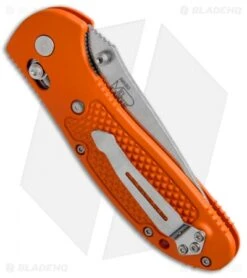 Benchmade Griptilian AXIS Lock Knife Orange (3.45" Satin Serr) 551SH2O -Benchmade Benchmade Griptilian Axis Orange Serr 551SH2O BHQ 4236 jr side