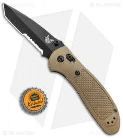 Benchmade Griptilian Tanto Knife Sand (3.45" Black Serr) 553SBKSN-154CM -Benchmade Benchmade Griptilian Tanto AXIS Lock Sand Black Serr 553SBKSN S30V BHQ 0673 jr bottlecap 1