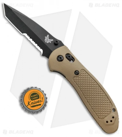 Benchmade Griptilian Tanto AXIS Lock Knife Sand (3.45" Black Serr) 553SBKSN-S30V 6 Benchmade Griptilian Tanto AXIS Lock Knife Sand (3.45" Black Serr) 553SBKSN-S30V - Image 4