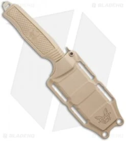 Benchmade H2O Fixed Blade Dive Knife Tan Santoprene (3.5" Tan Serr) -Benchmade Benchmade H20 Fixed Blade Dive Tan 112SSN Tan Coated Serr BHQ 123893 jr sheath