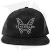 Benchmade Knives Snap Back Mesh 7 Panel Hat W/ Embroidered Logo - Black -Benchmade Benchmade Knives Snap Back Mesh 7 Panel Hat Leather Logo Black BHQ 123100 jr