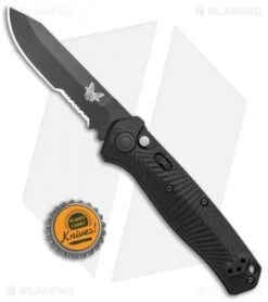 Benchmade Mediator Automatic Knife Black G-10 (3.3" Black Serr) 8551SBK -Benchmade Benchmade Mediator Auto Black G 10 Black Serr 8551SBK BHQ 104906 jr bottlecap