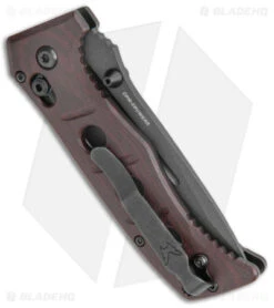Benchmade Mini Adamas AXIS Lock Knife Burgundy Micarta (3.3" Black) 273BK-2201 -Benchmade Benchmade Mini Adamas AXIS Lock Burgundy Red Micarta Black 273BK 2201 BHQ 137347 jr side