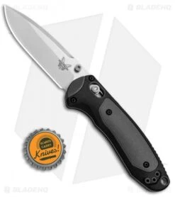 Benchmade 595 Mini Boost AXIS-Assist Knife Black/Gray (3.11" Satin) -Benchmade Benchmade Mini Boost AXIS Assist Black Gray 595 BHQ 78758 jr bottlecap