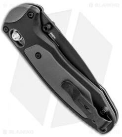 Benchmade 595BK Mini Boost AXIS-Assist Knife Black/Gray (3.11" Black) 8 Benchmade 595BK Mini Boost AXIS-Assist Knife Black/Gray (3.11" Black) -Benchmade Benchmade Mini Boost AXIS Assist Black Gray Black 595BK BHQ 78760 jr side