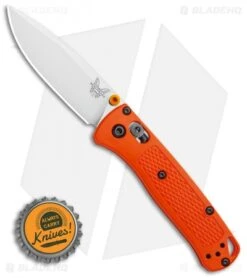 Benchmade Mini Bugout AXIS Lock Knife Orange (2.875" Satin) 533 -Benchmade Benchmade Mini Bugout AXIS Lock Knife Orange 2.82 Satin 533 BHQ 104888 LS Bottlecap