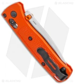 Benchmade Mini Bugout AXIS Lock Knife Orange (2.875" Satin) 533 -Benchmade Benchmade Mini Bugout AXIS Lock Knife Orange 2.82 Satin 533 BHQ 104888 LS Side