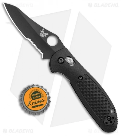 Benchmade Mini Griptilian AXIS Lock Knife Black (2.91" Black Serr) 555SBKHG 6 Benchmade Mini Griptilian AXIS Lock Knife Black (2.91" Black Serr) 555SBKHG - Image 4