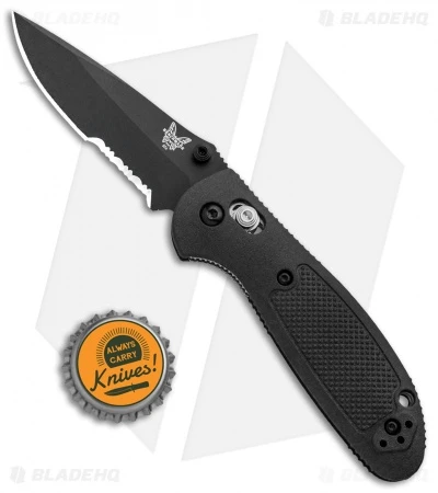 Benchmade Mini Griptilian AXIS Lock Knife Black (2.91" Black Serr) 556SBK-S30V 6 Benchmade Mini Griptilian AXIS Lock Knife Black (2.91" Black Serr) 556SBK-S30V - Image 4