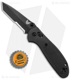 Benchmade Mini Griptilian AXIS Lock Knife Black (2.91" Black Serr) 557SBK-S30V -Benchmade Benchmade Mini Griptilian AXIS Lock Black Black Serr 557SBK S30V BHQ 0760 jr bottlecap